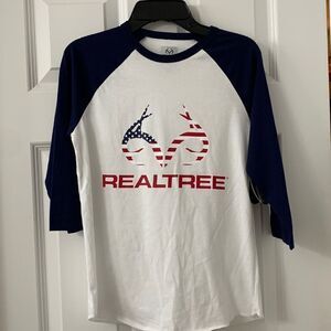 REALTREE YOUTH Size Large (10-12) Baseball T-Shirt 70% cotton/30% polyester